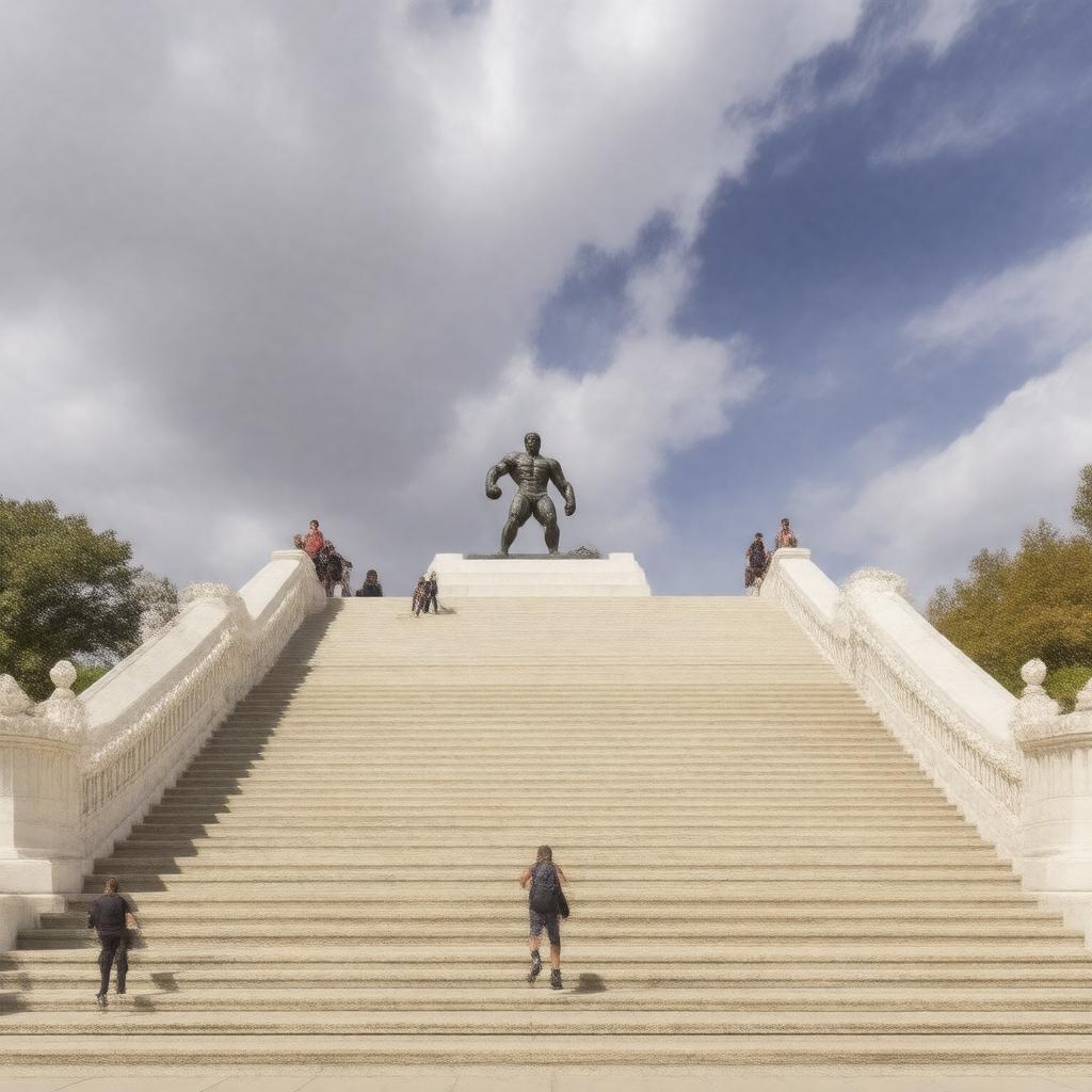 Click to view larger image AI-created image of Rocky Steps