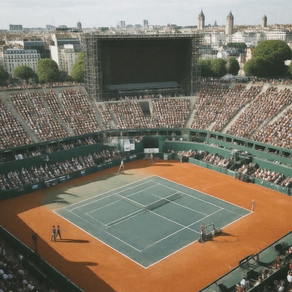 AI-created image of Roland-Garros (French Open)