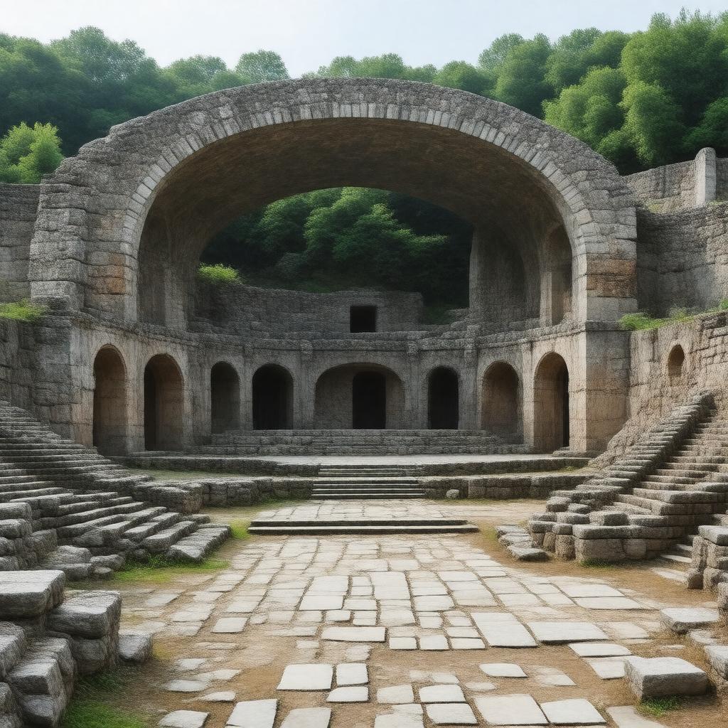 AI-created image of Roman Theatre of Verulamium