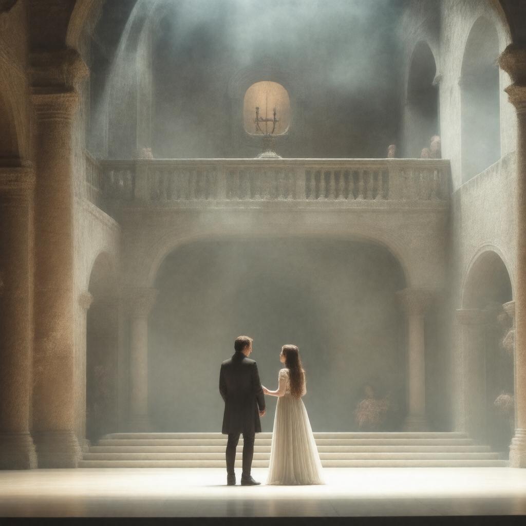 AI-created image of Romeo and Juliet (stage)