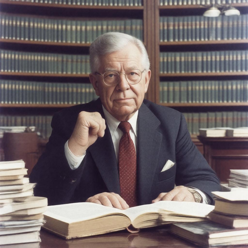 AI-created image of Ronald Coase