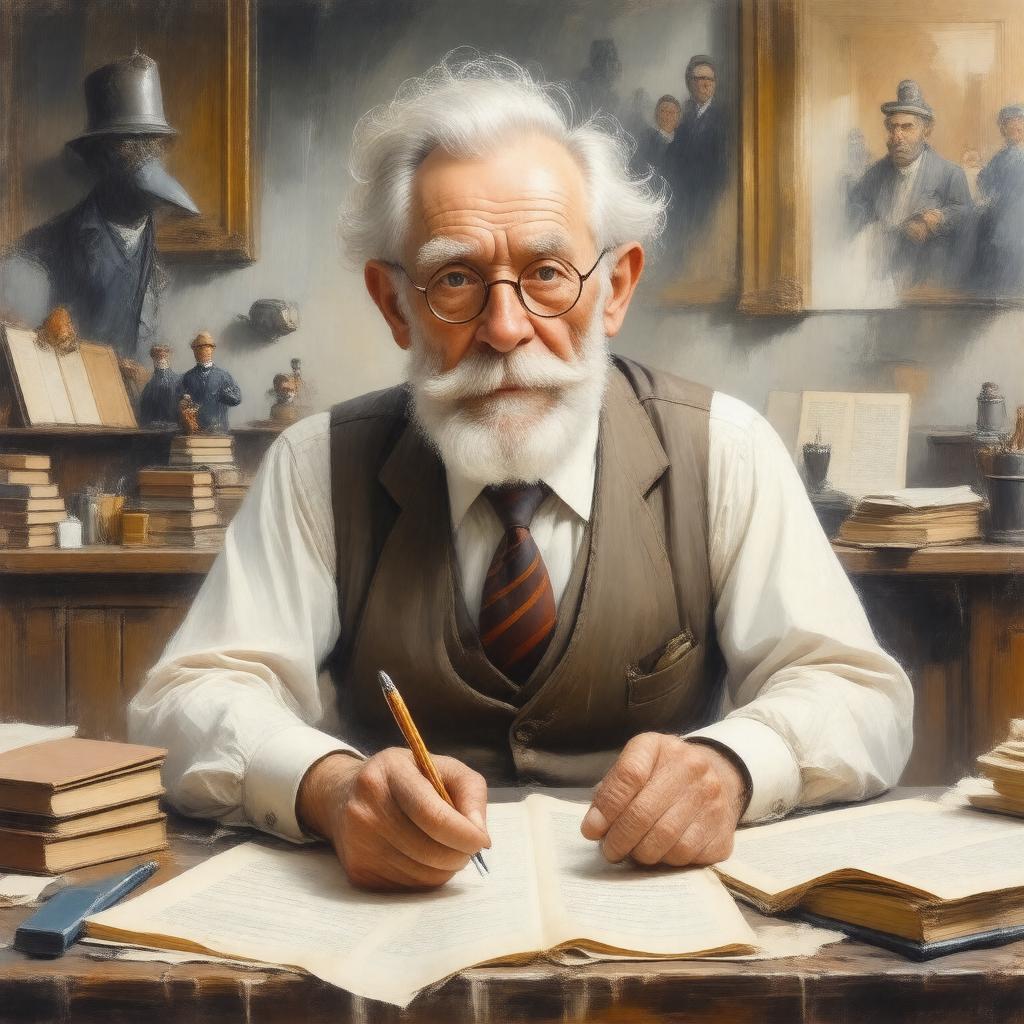 AI-created image of Ronald Searle