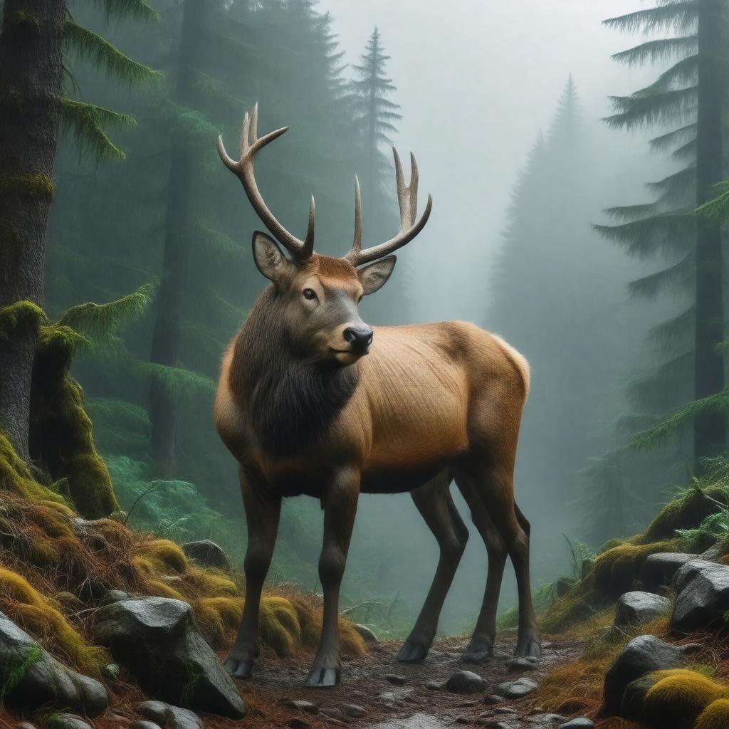 AI-created image of Roosevelt elk