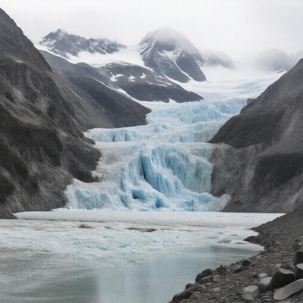 AI-created image of Root Glacier