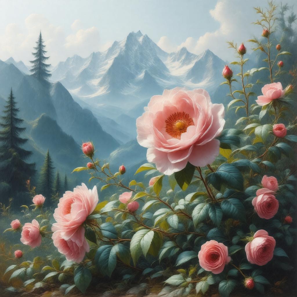 AI-created image of Rosa alpina