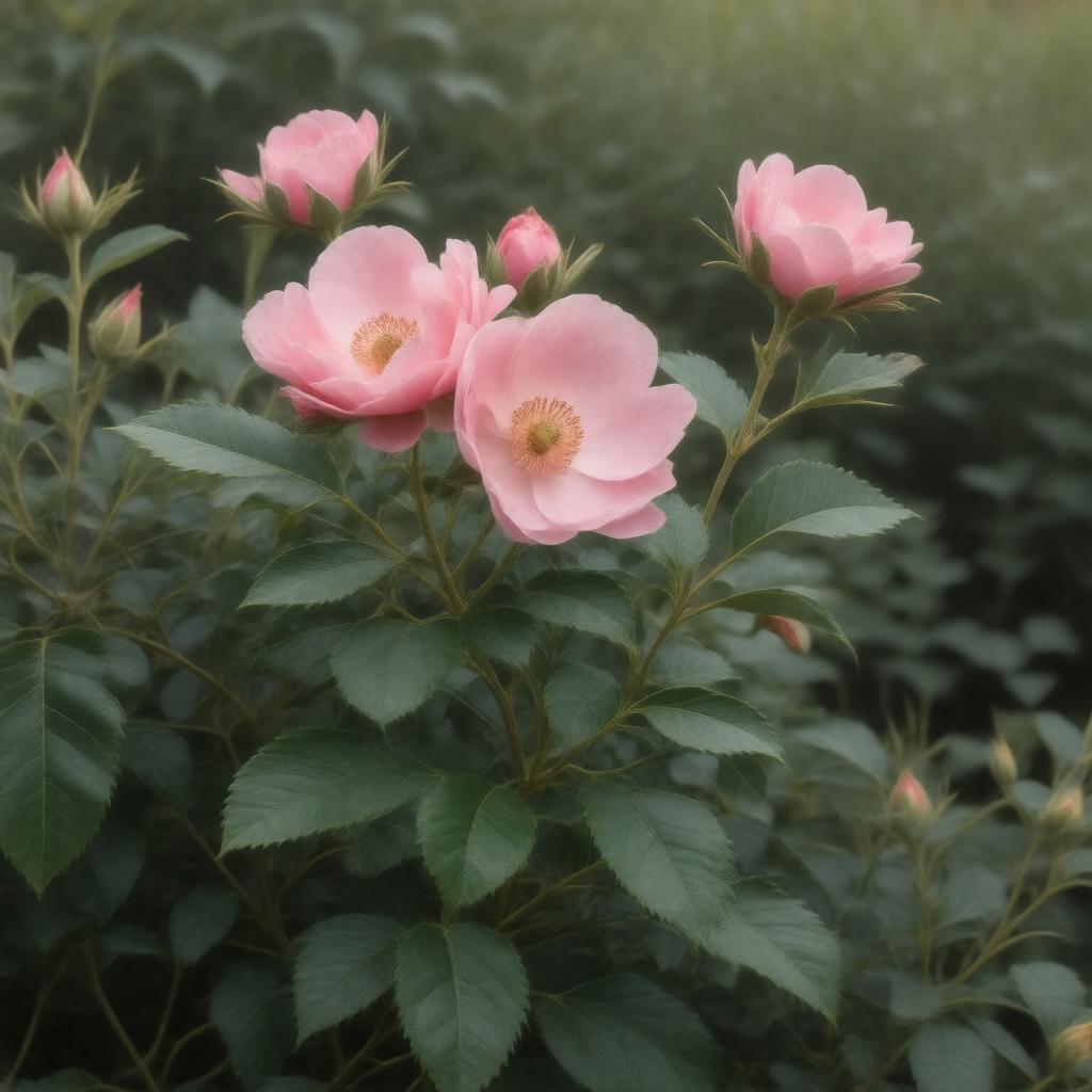 AI-created image of Rosa carolina