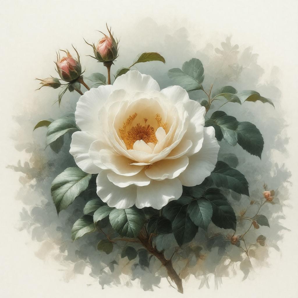 AI-created image of Rosa fedtschenkoana