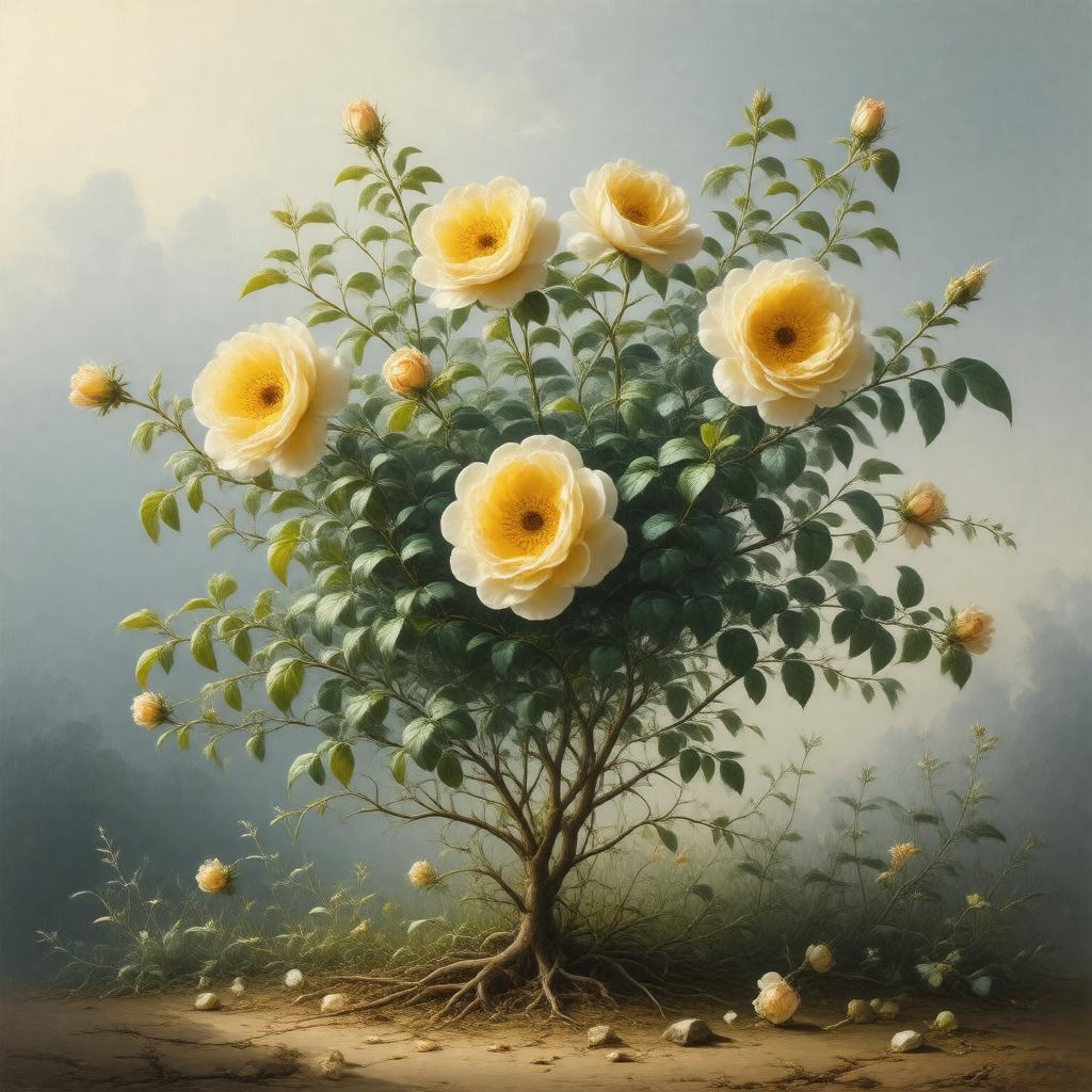 AI-created image of Rosa foetida