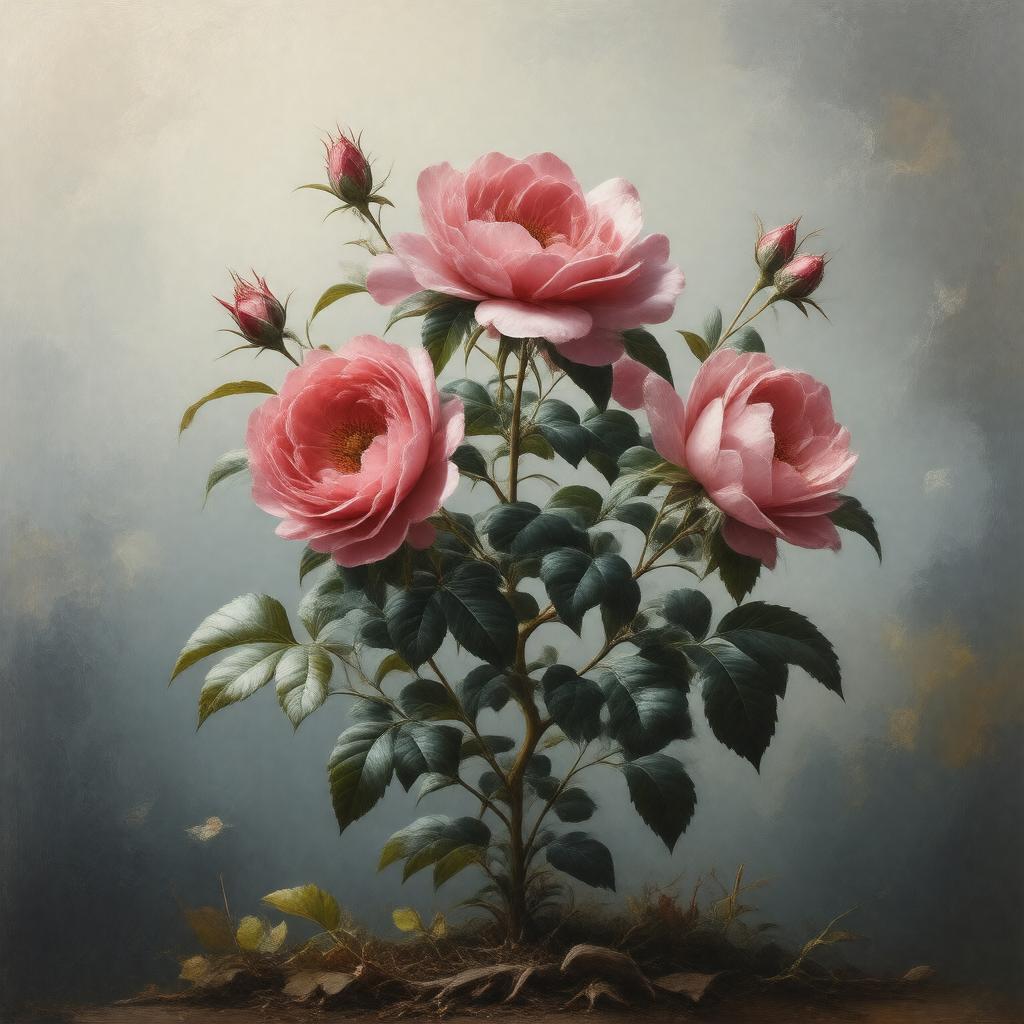 AI-created image of Rosa gallica