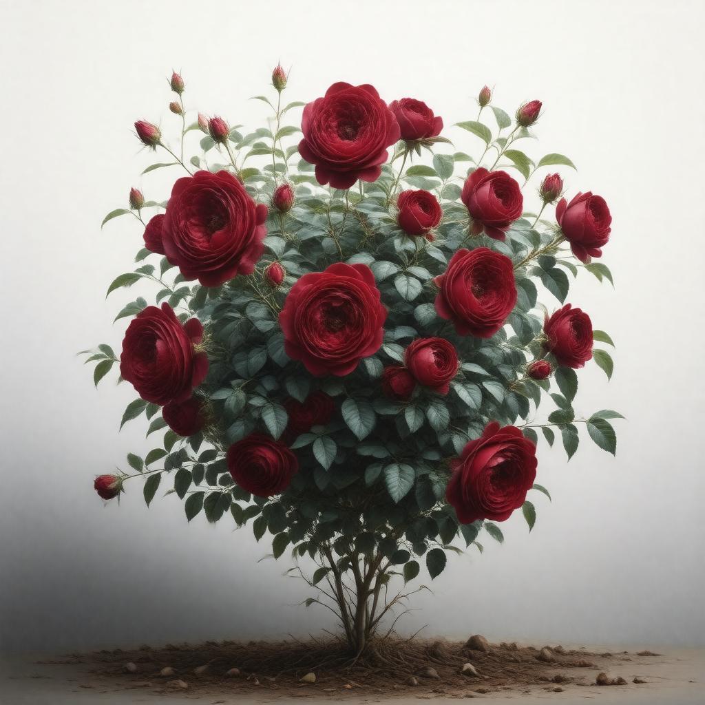 AI-created image of Rosa gallica 'Charles de Mills'