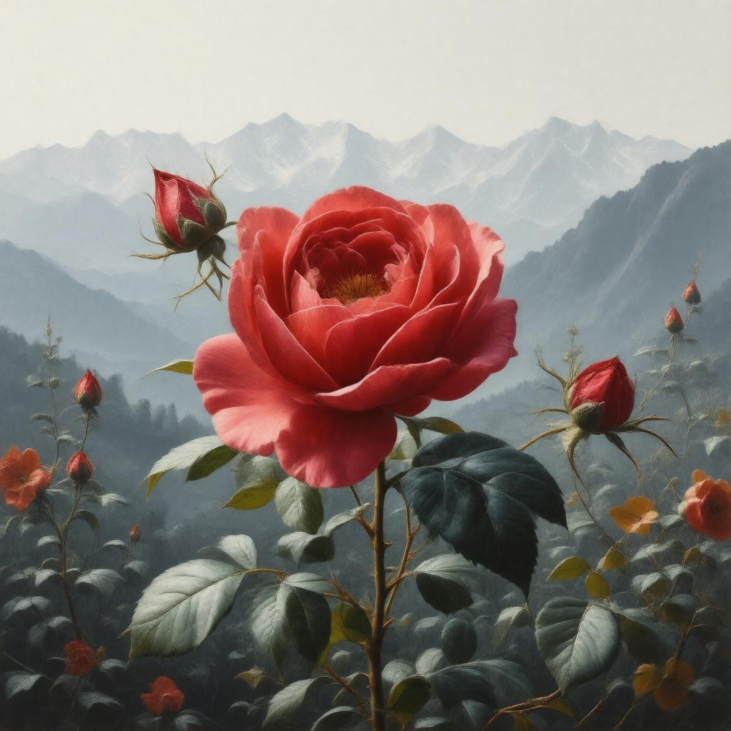 AI-created image of Rosa genus