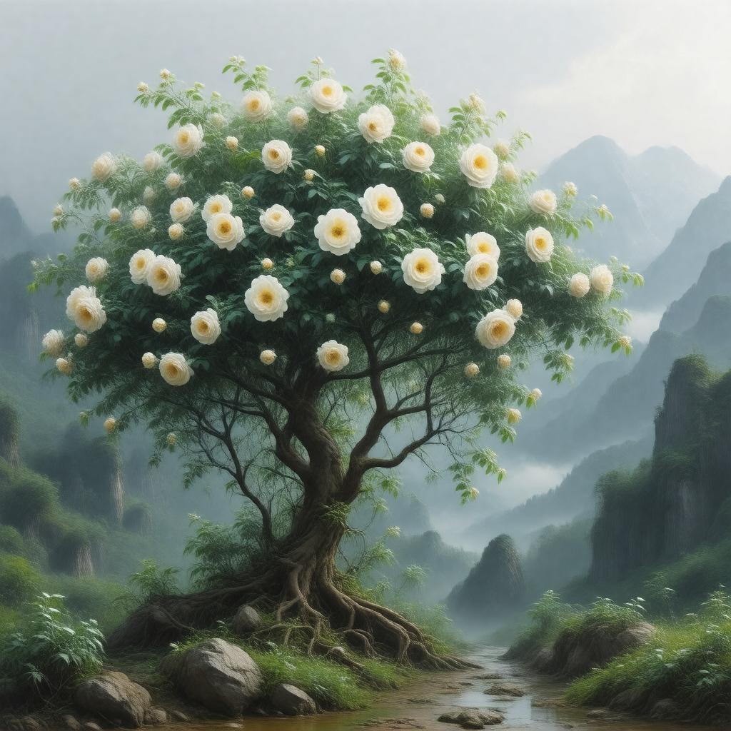 AI-created image of Rosa gigantea