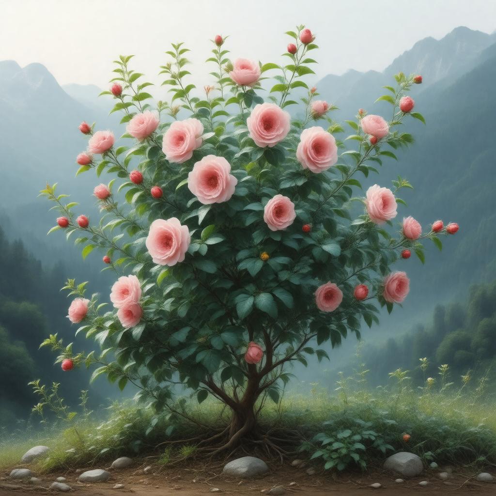 Click to view larger image AI-created image of Rosa glauca