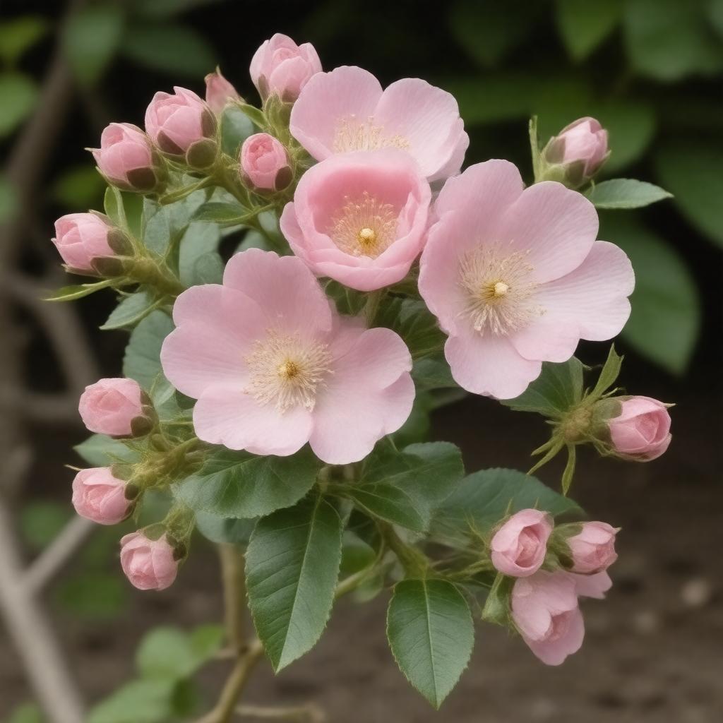 AI-created image of Rosa gymnocarpa
