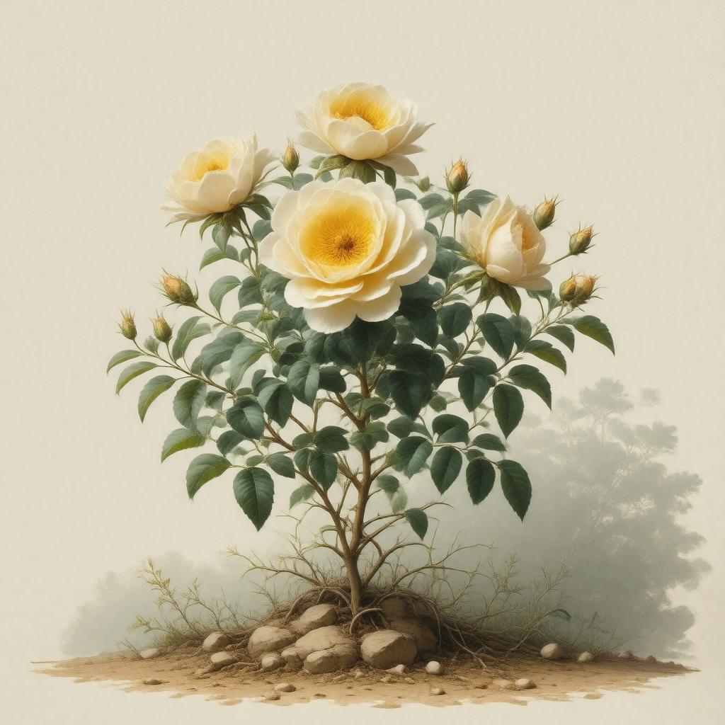 AI-created image of Rosa hemisphaerica