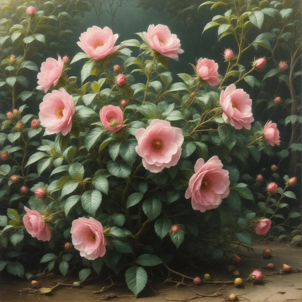 AI-created image of Rosa palustris