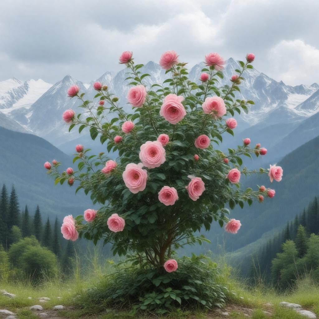 AI-created image of Rosa pendulina