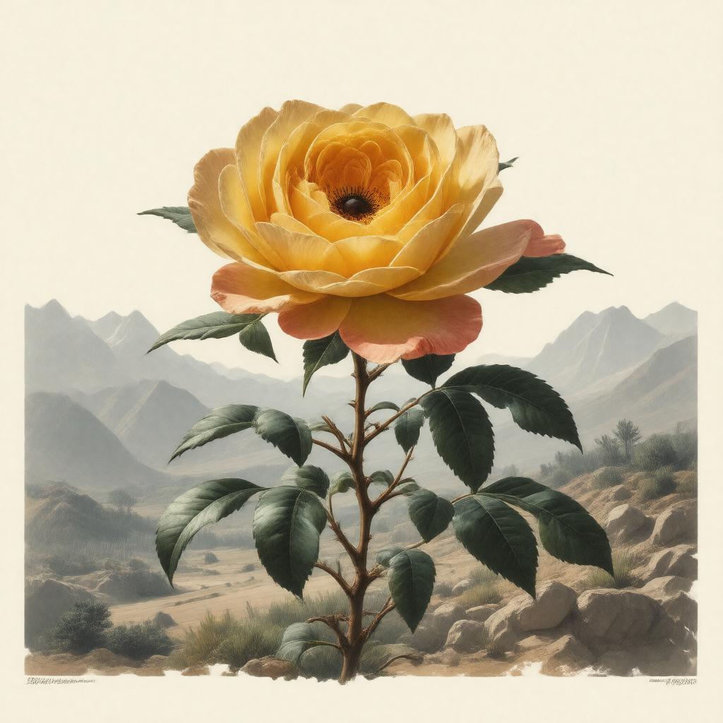 AI-created image of Rosa persica