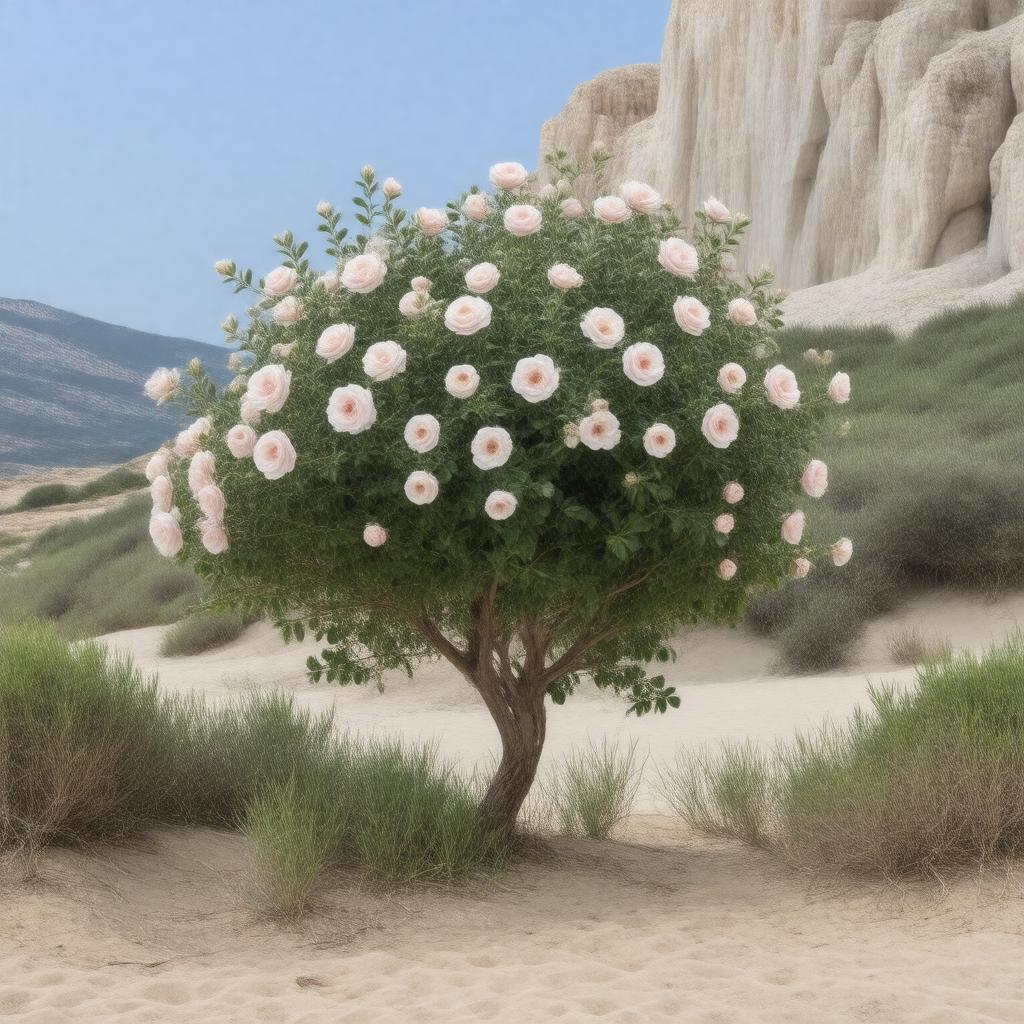 AI-created image of Rosa pimpinellifolia