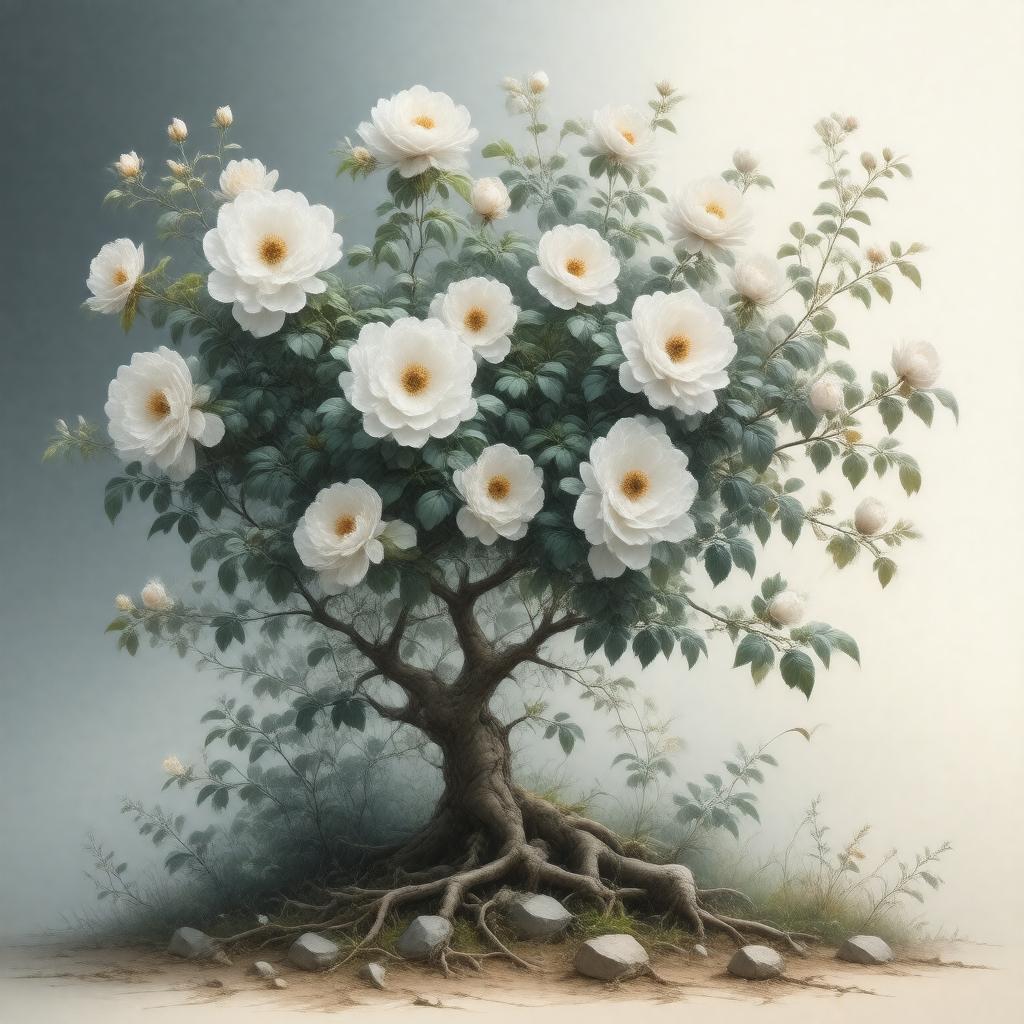 AI-created image of Rosa soulieana