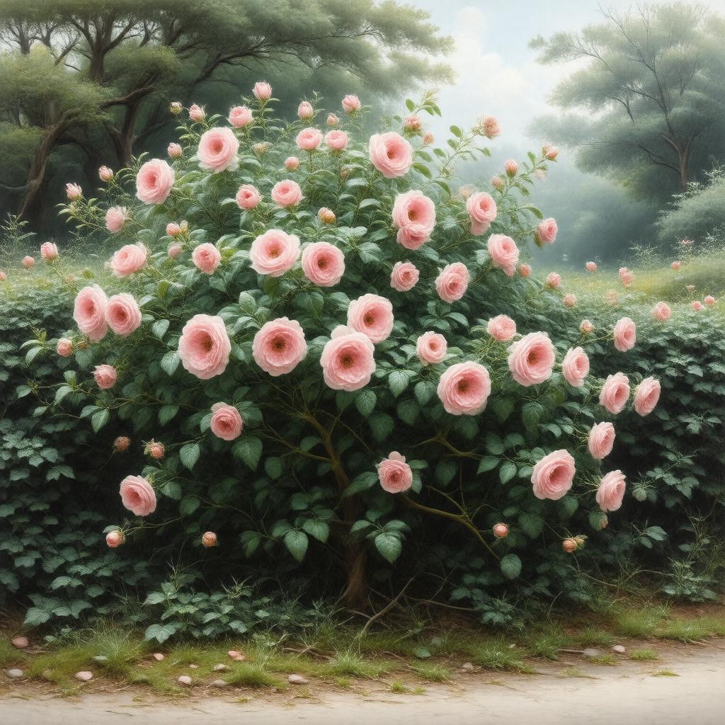 AI-created image of Rosa tomentosa