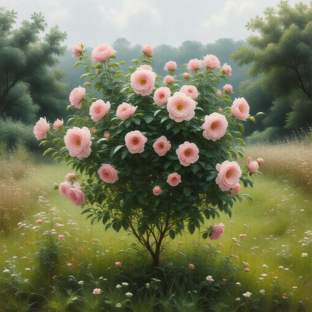 AI-created image of Rosa virginiana