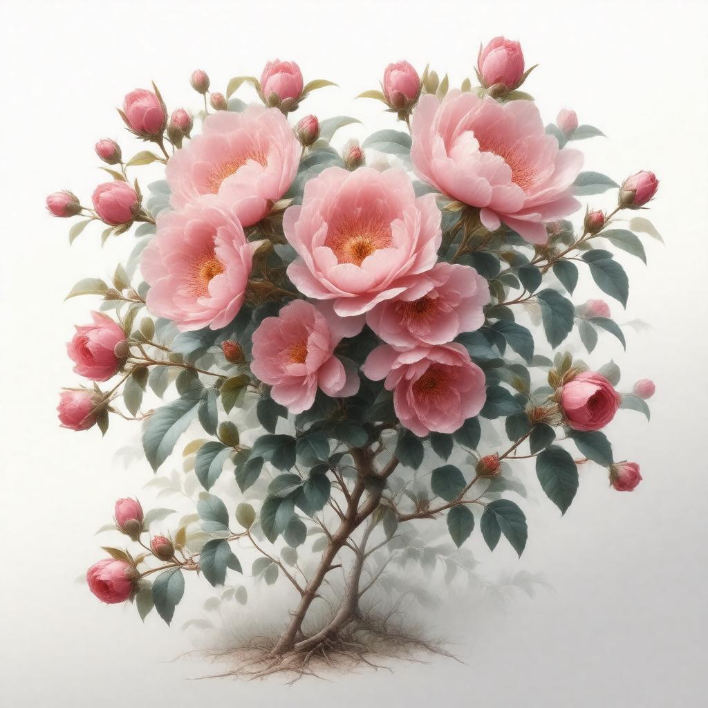 AI-created image of Rosa willmottiae