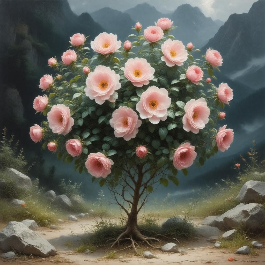 AI-created image of Rosa woodsii