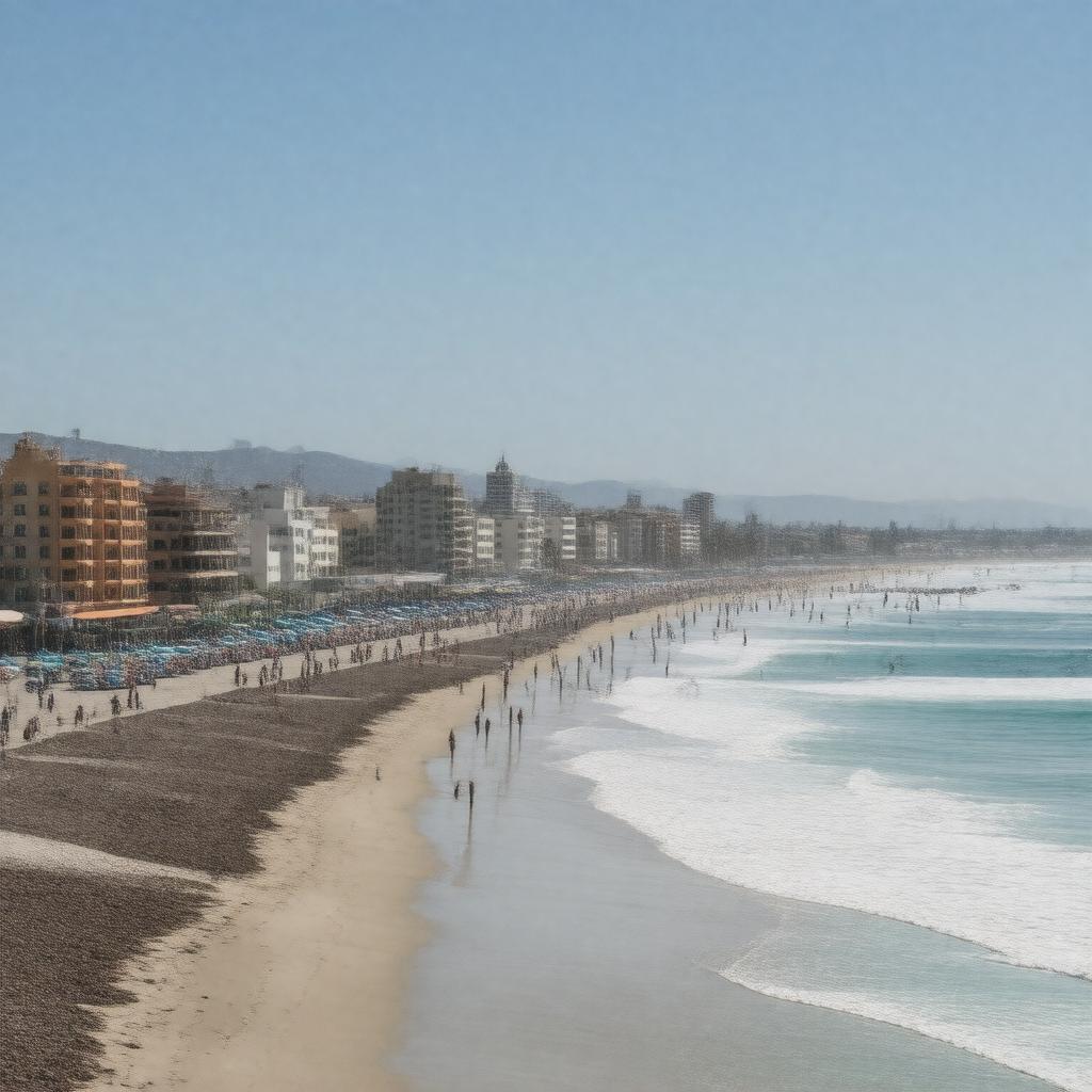 AI-created image of Rosarito Beach, Baja California, Mexico