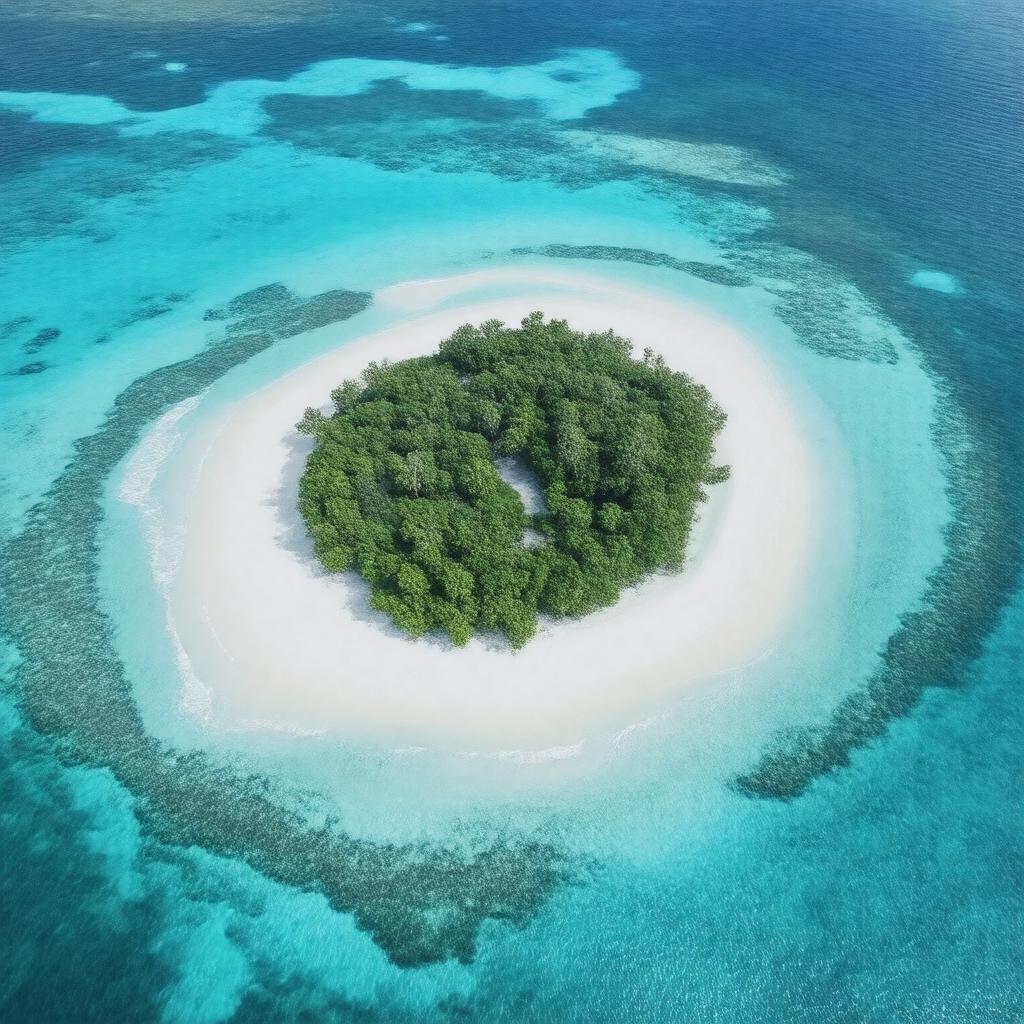 Click to view larger image AI-created image of Rose Atoll