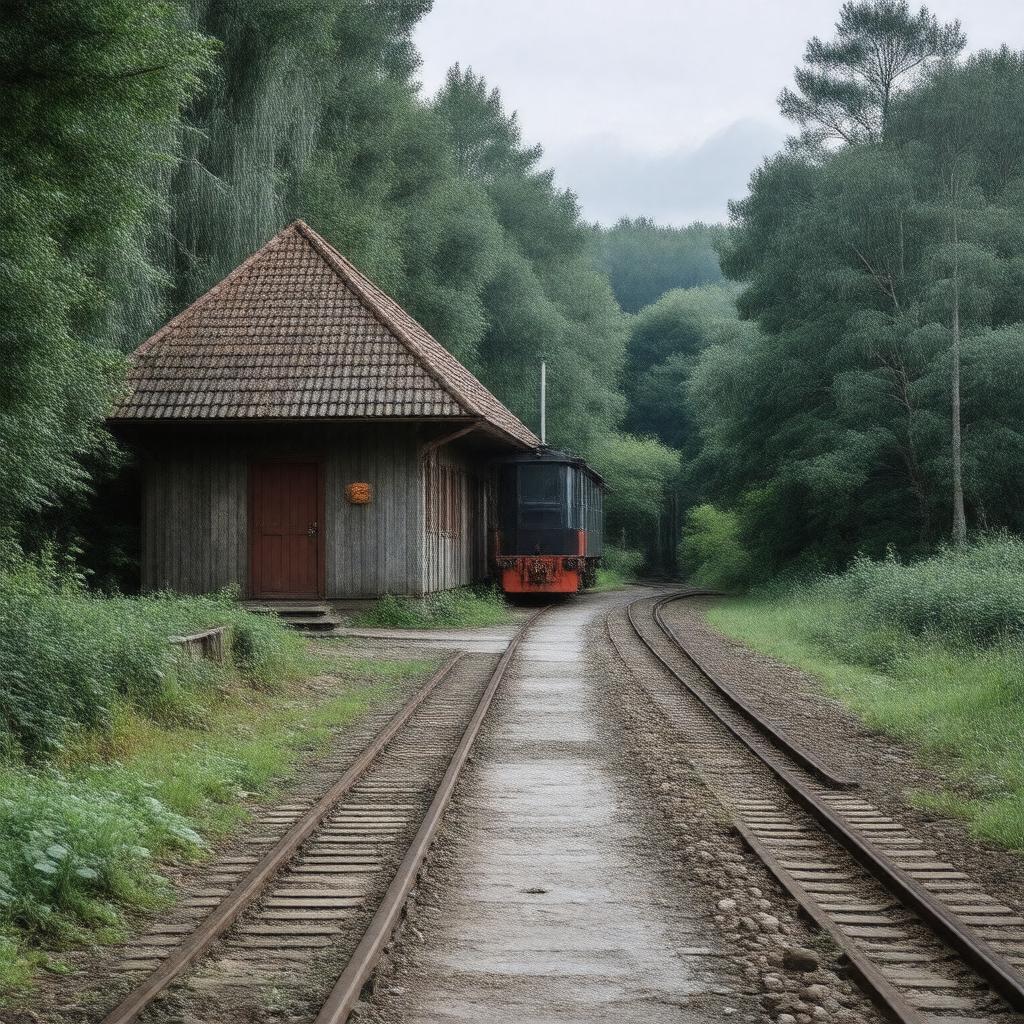 AI-created image of Roslagsbanan train station