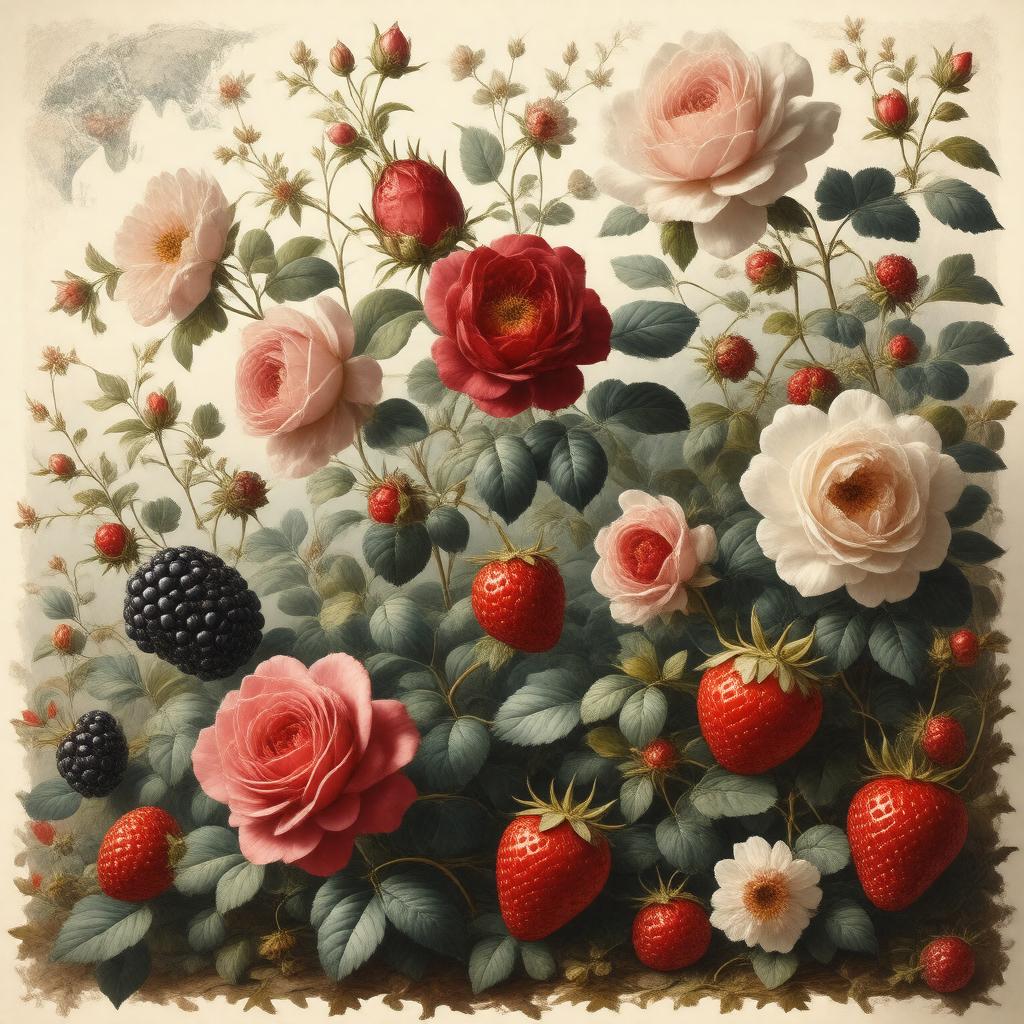 Click to view larger image AI-created image of Rosoideae