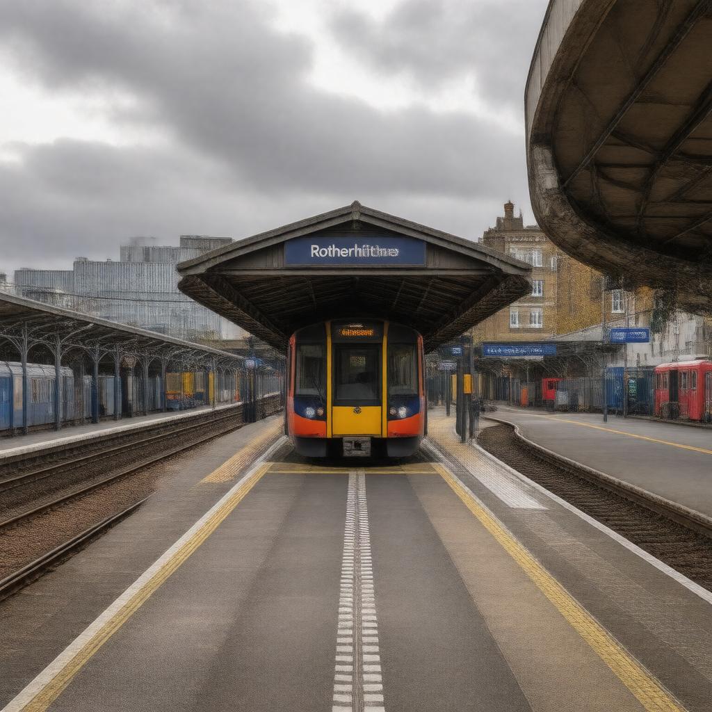 AI-created image of Rotherhithe station
