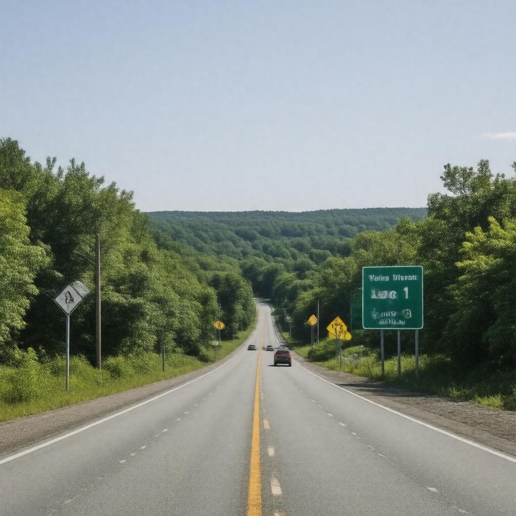 AI-created image of Route 128
