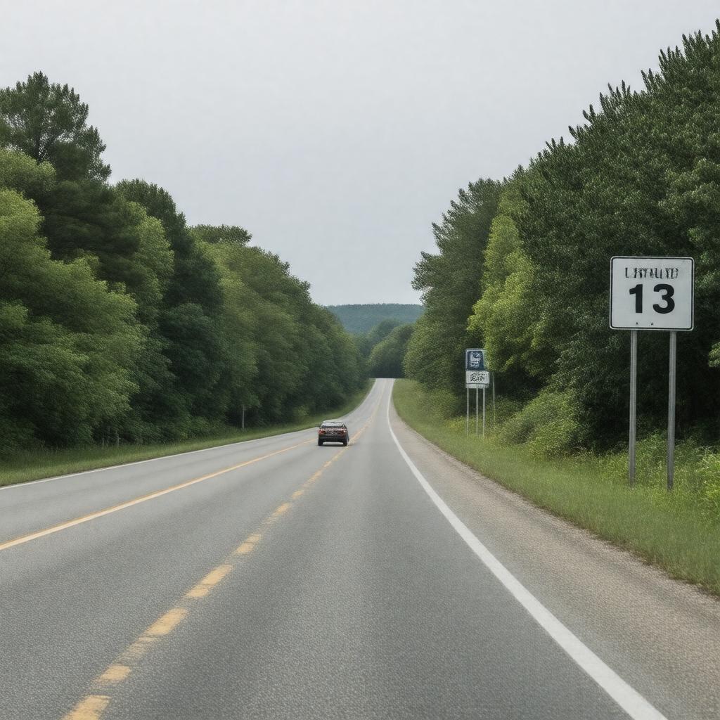 AI-created image of Route 13