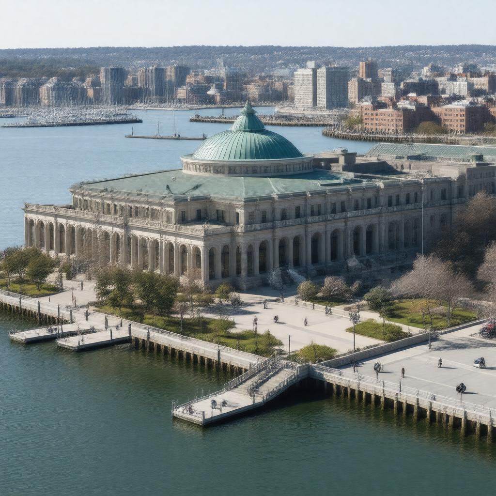 Click to view larger image AI-created image of Rowes Wharf