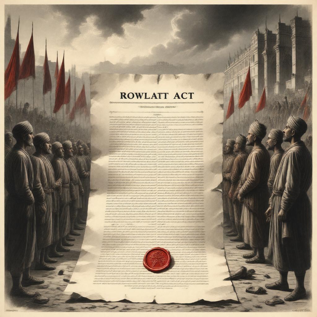 AI-created image of Rowlatt Act