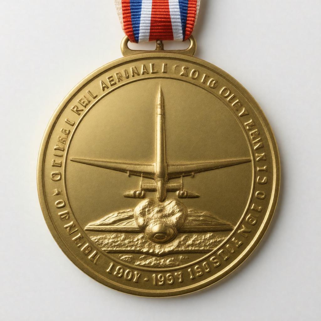 Click to view larger image AI-created image of Royal Aeronautical Society Gold Medal