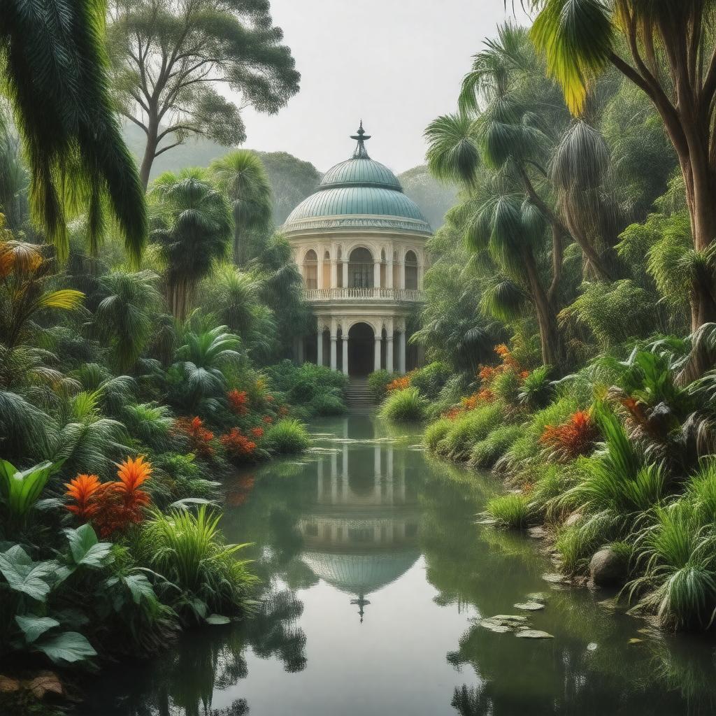 Click to view larger image AI-created image of Royal Botanic Gardens