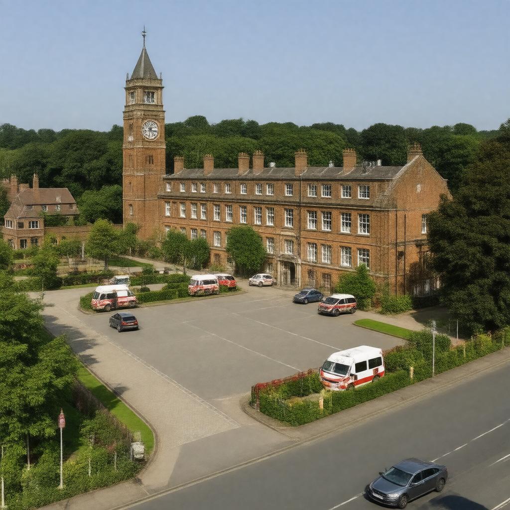 AI-created image of Royal Hampshire County Hospital