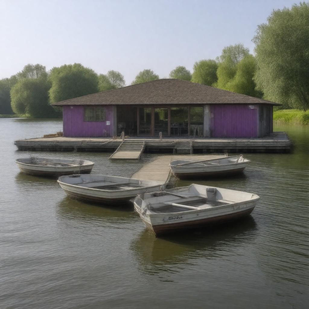 AI-created image of Royal Holloway, University of London Boat Club