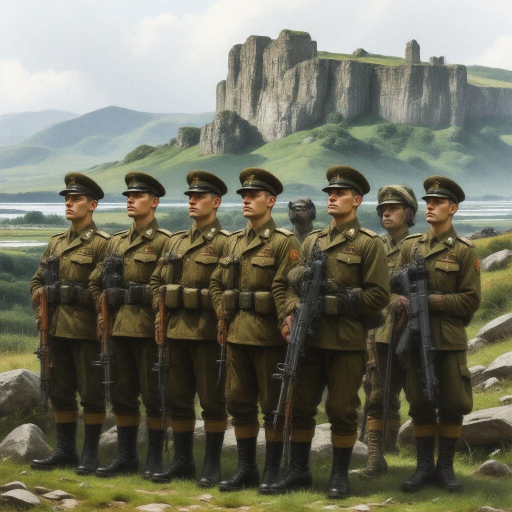 Click to view larger image AI-created image of Royal Irish Regiment