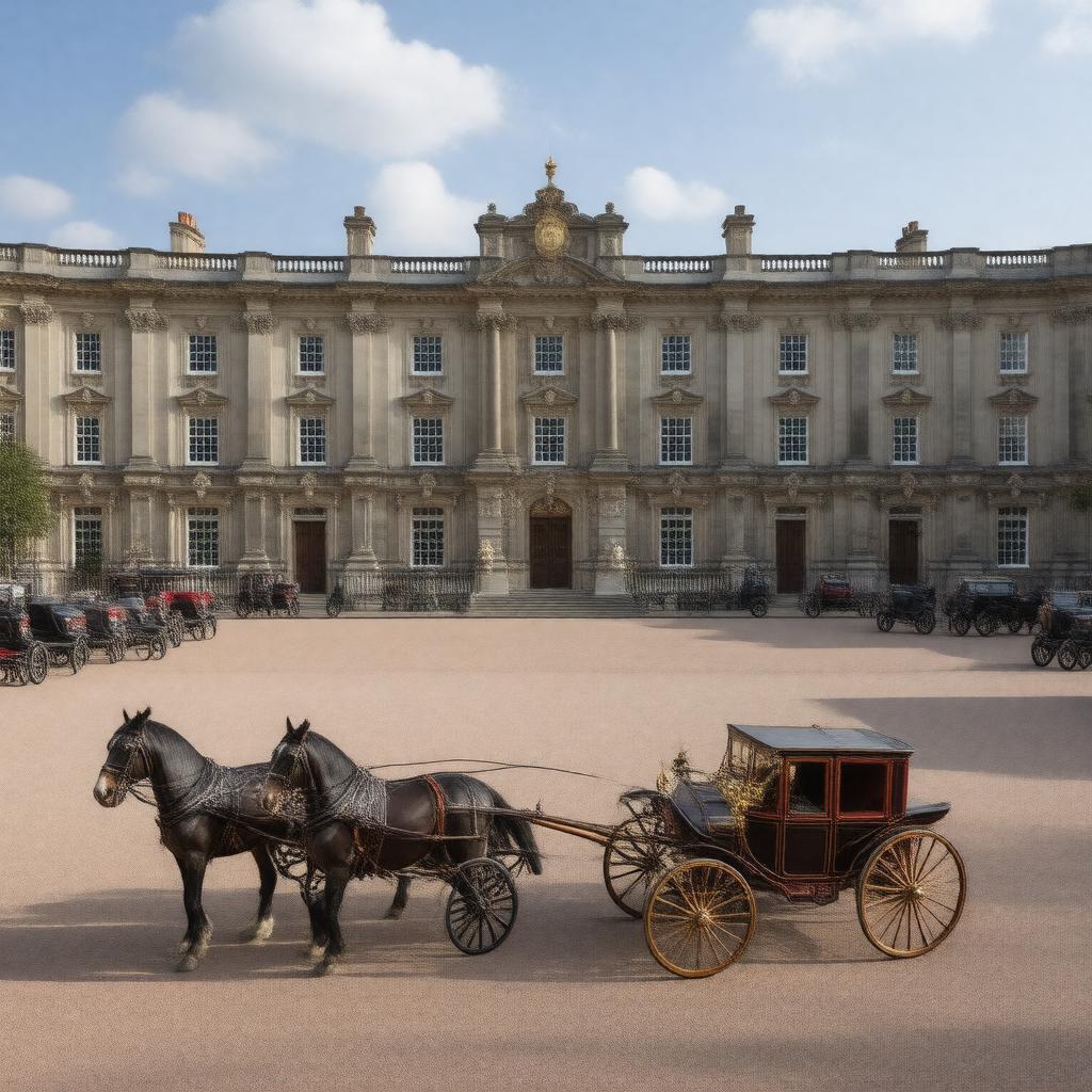 Click to view larger image AI-created image of Royal Mews
