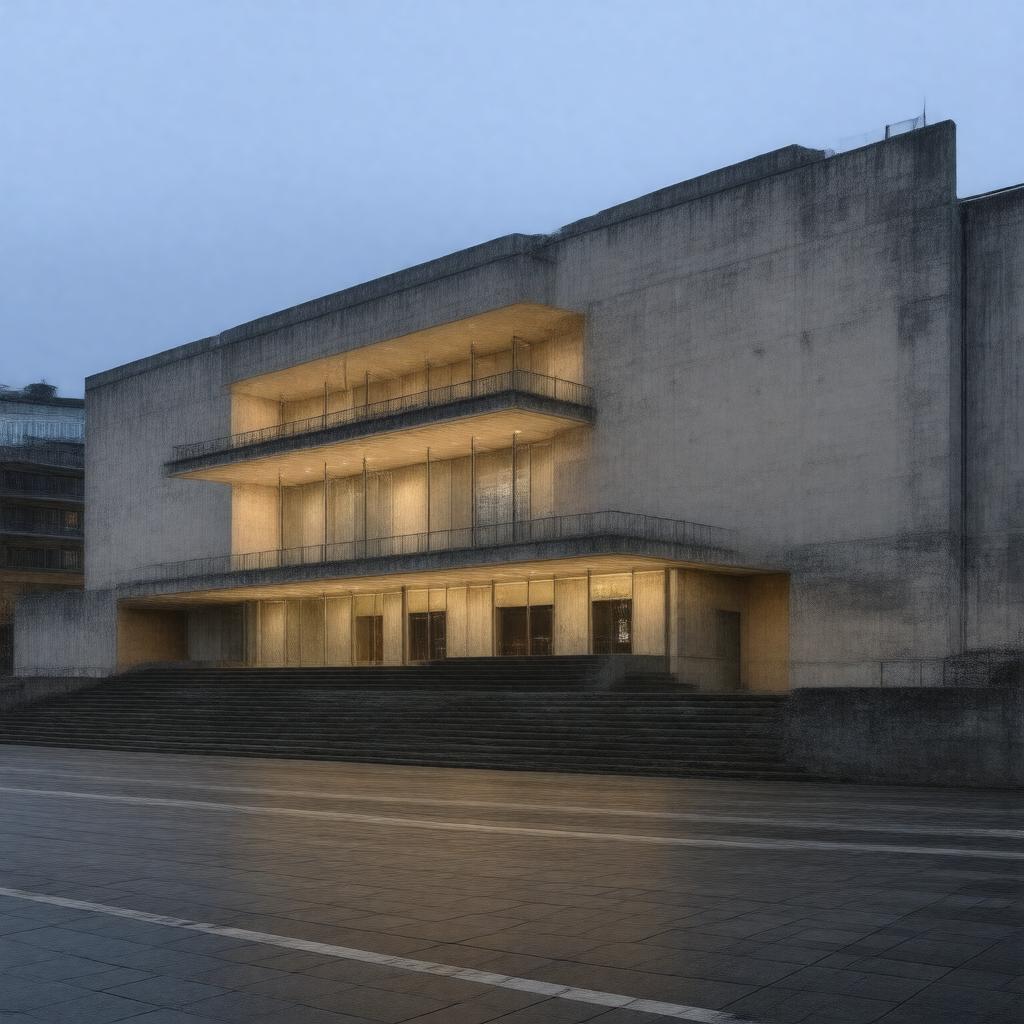 AI-created image of Royal National Theatre, 1982