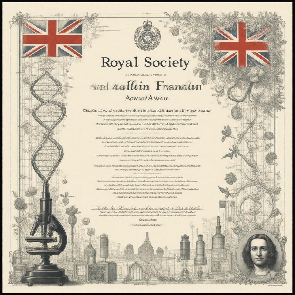 AI-created image of Royal Society Rosalind Franklin Award
