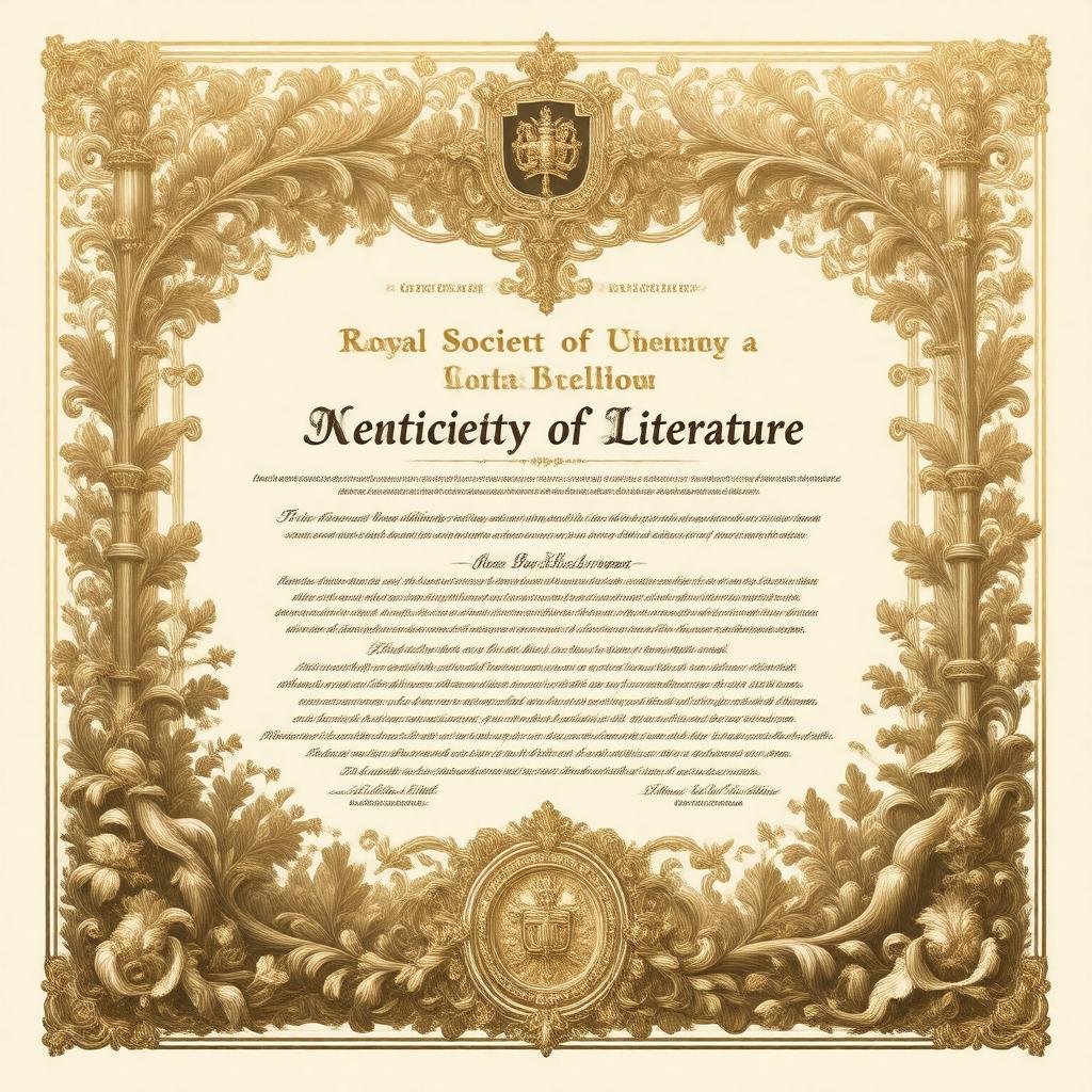 Click to view larger image AI-created image of Royal Society of Literature Fellow