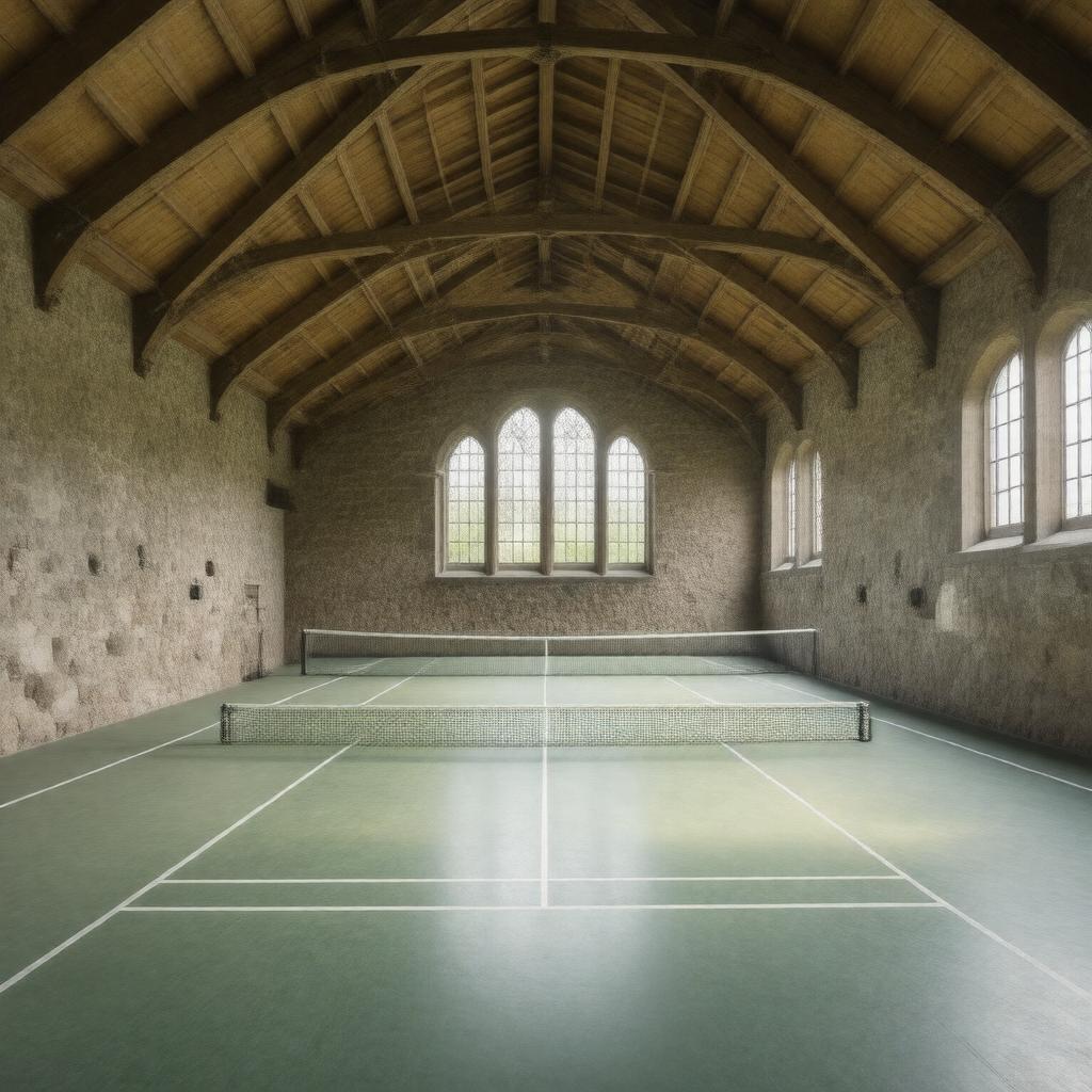 AI-created image of Royal tennis court