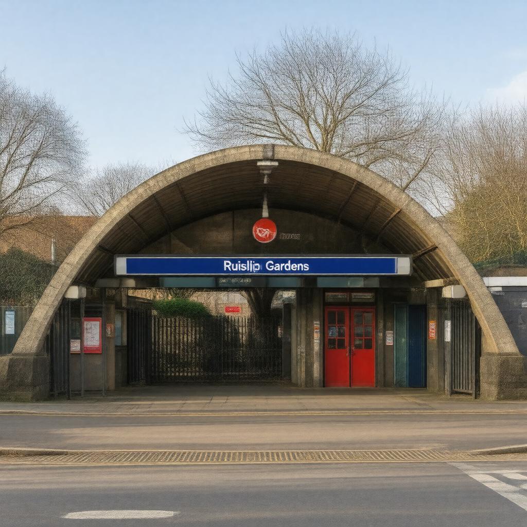 AI-created image of Ruislip Gardens station