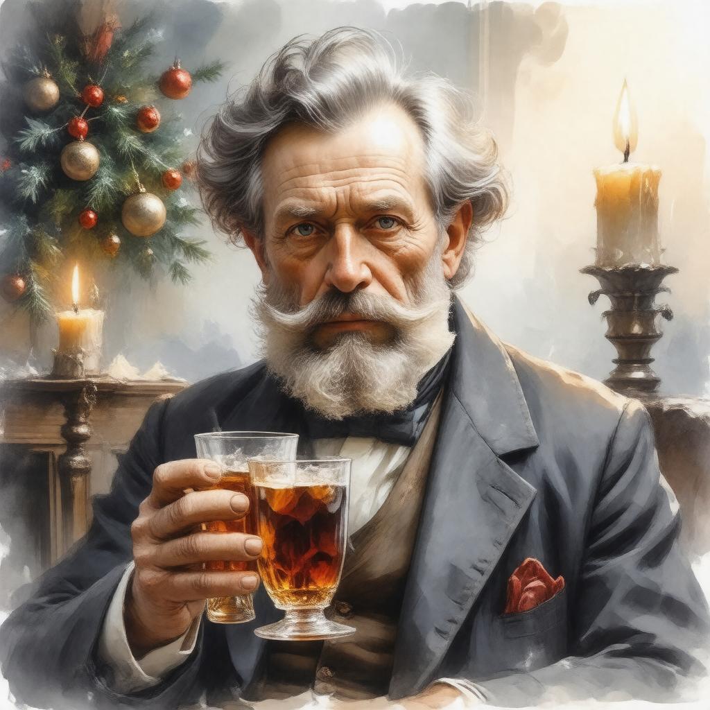 Click to view larger image AI-created image of Rumpole and the Spirit of Christmas