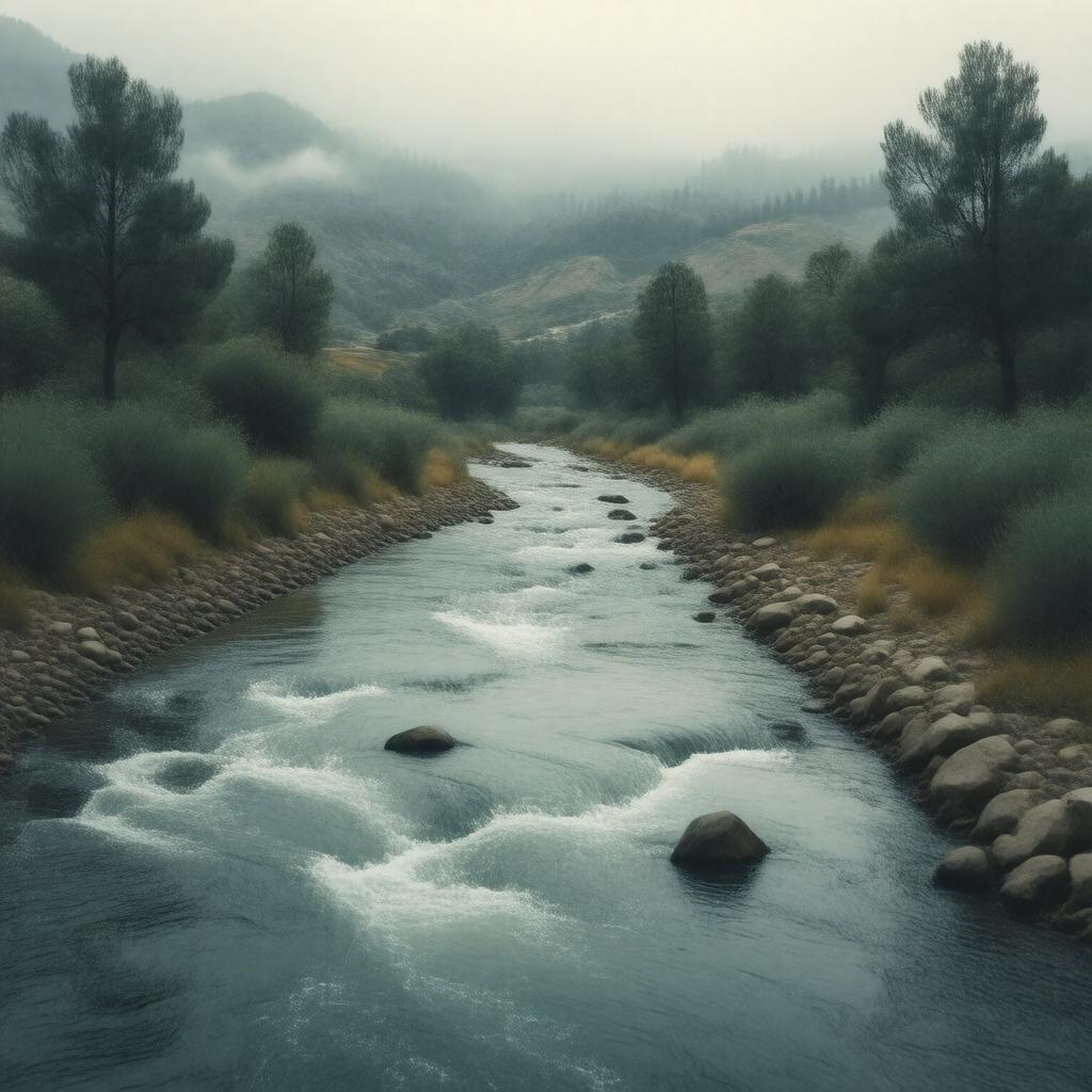 AI-created image of Run, River